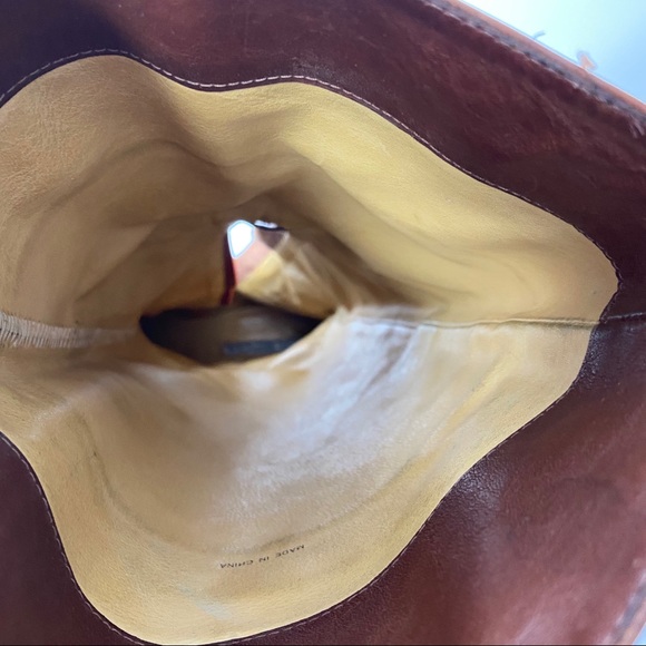 VIA SPIGA Brown Leather Riding Boots Chain Detail - Picture 8 of 13